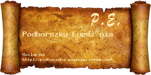 Podhorszky Eugénia névjegykártya